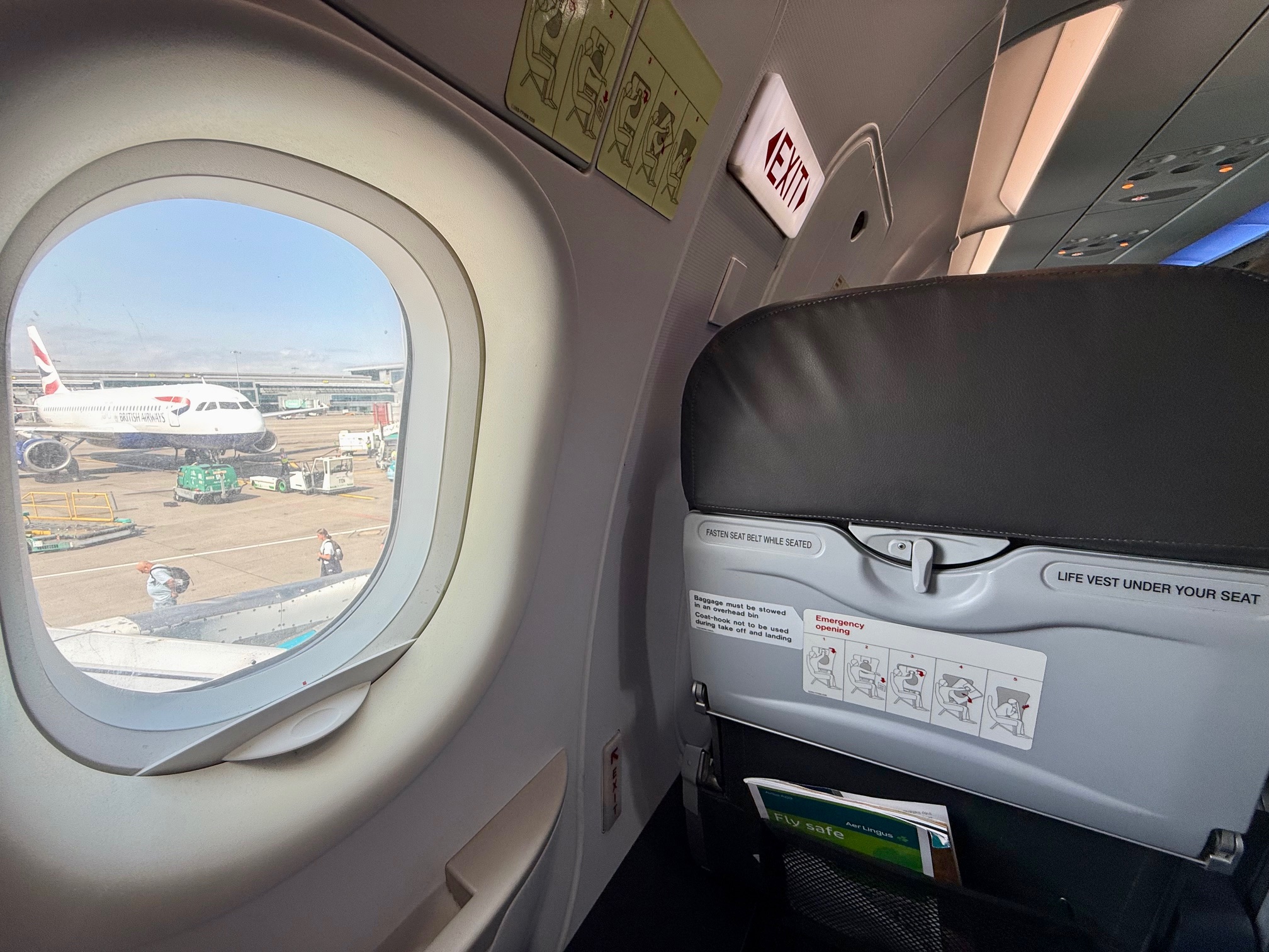 a seat on the Aer Lingus A320 in Economy
