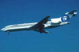 a passenger plane flying in the sky