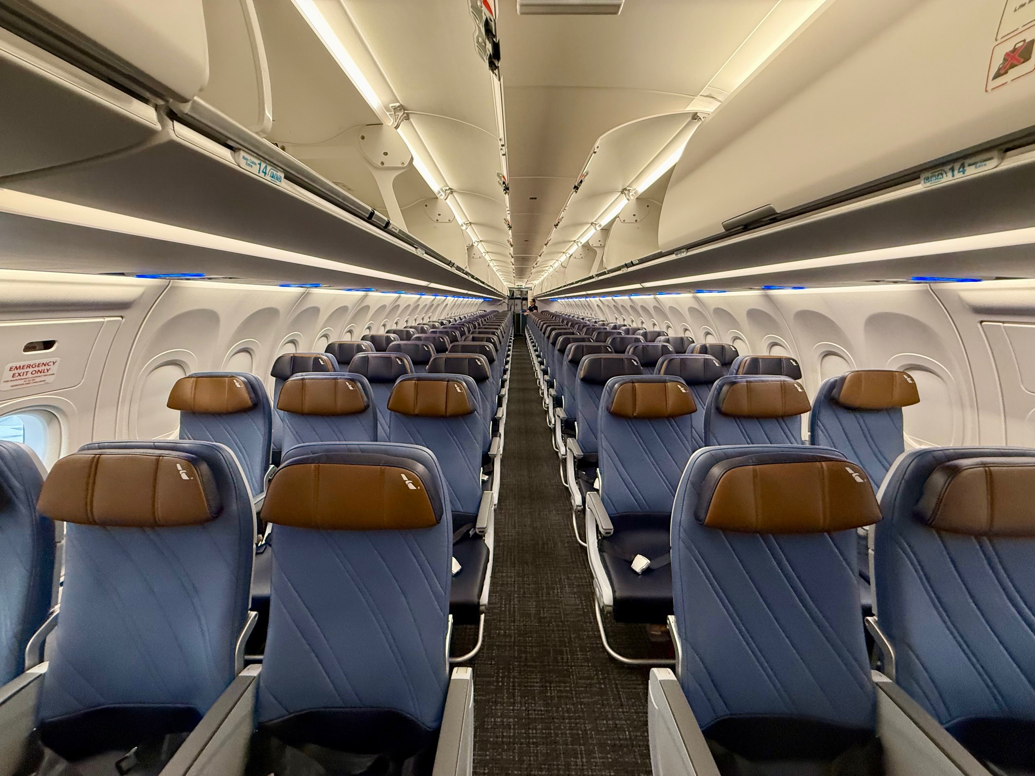 an airplane with rows of seats