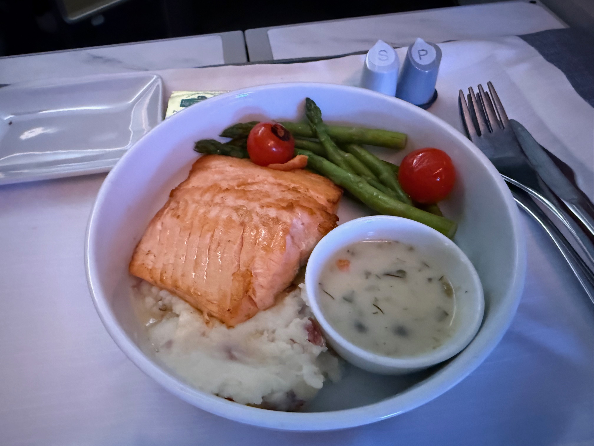 salmon on the American Airlines A321XLR