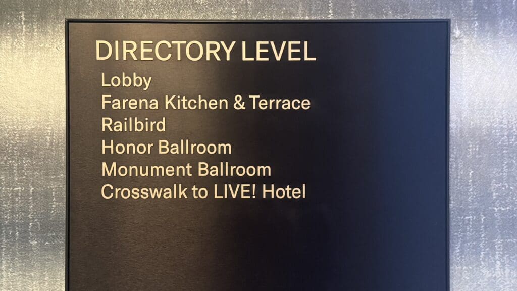 a sign with text on it