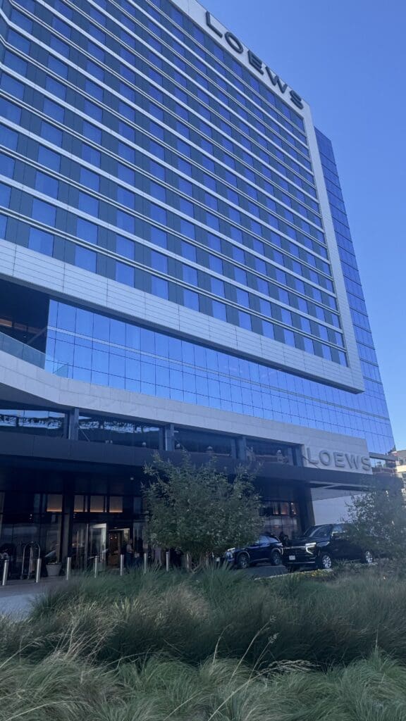 a building with glass windows