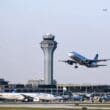 A United Airlines aircraft takes off from Chicago-O'Hare International Airport