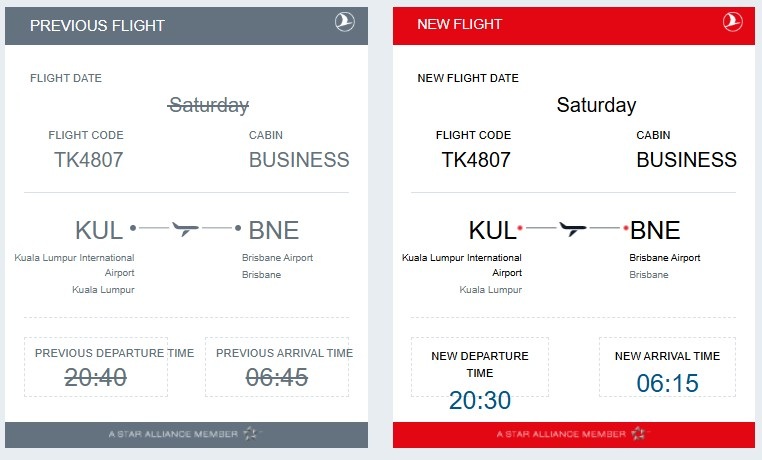 a screenshot of a flight schedule