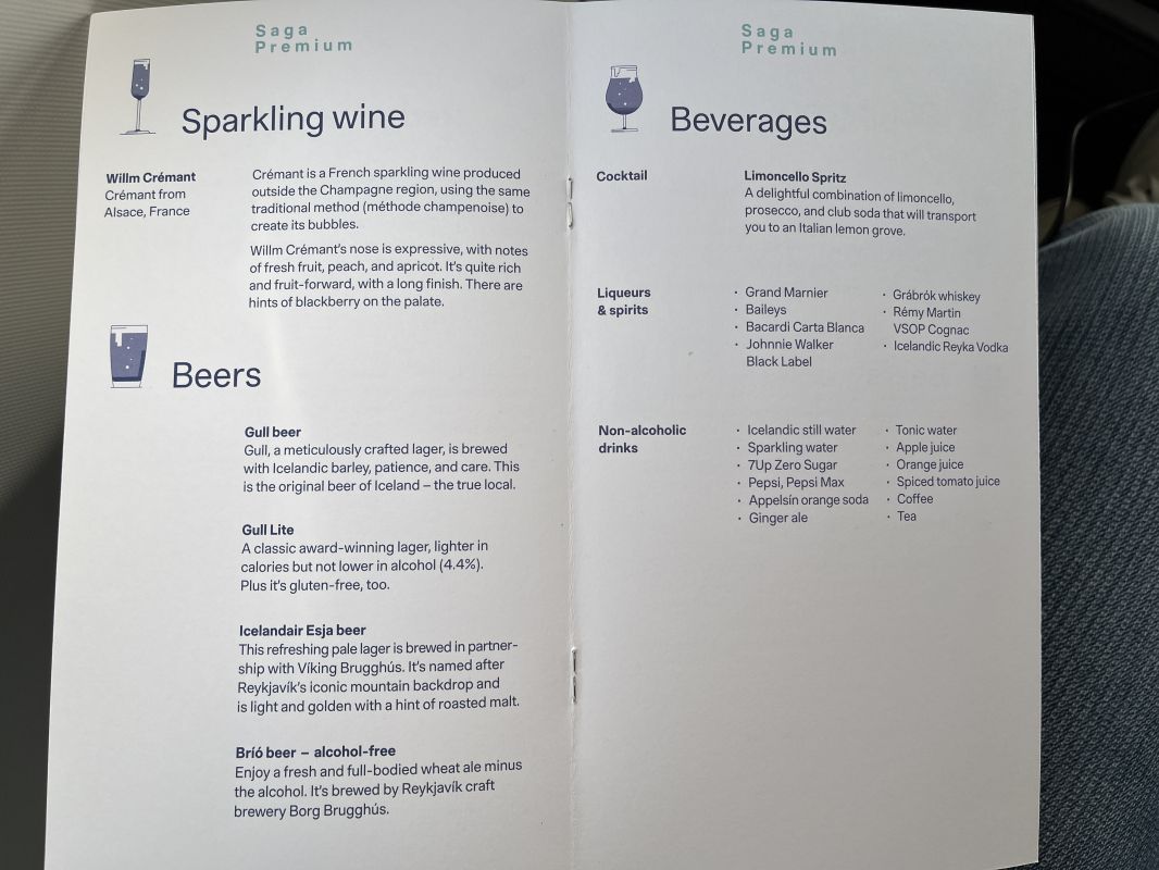 a menu of a restaurant