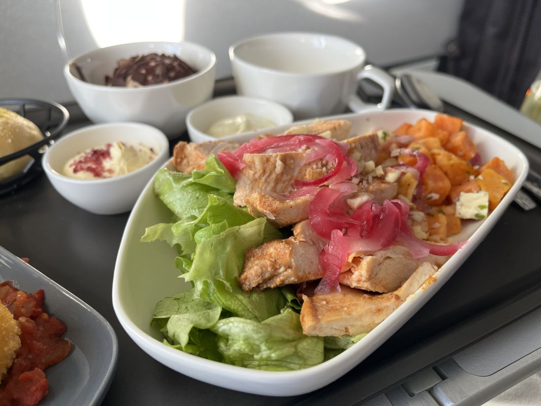 a plate of food on a table