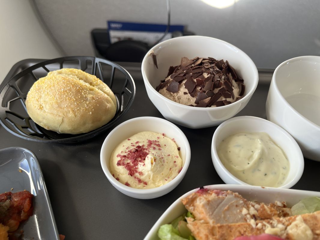 a tray of food on a table