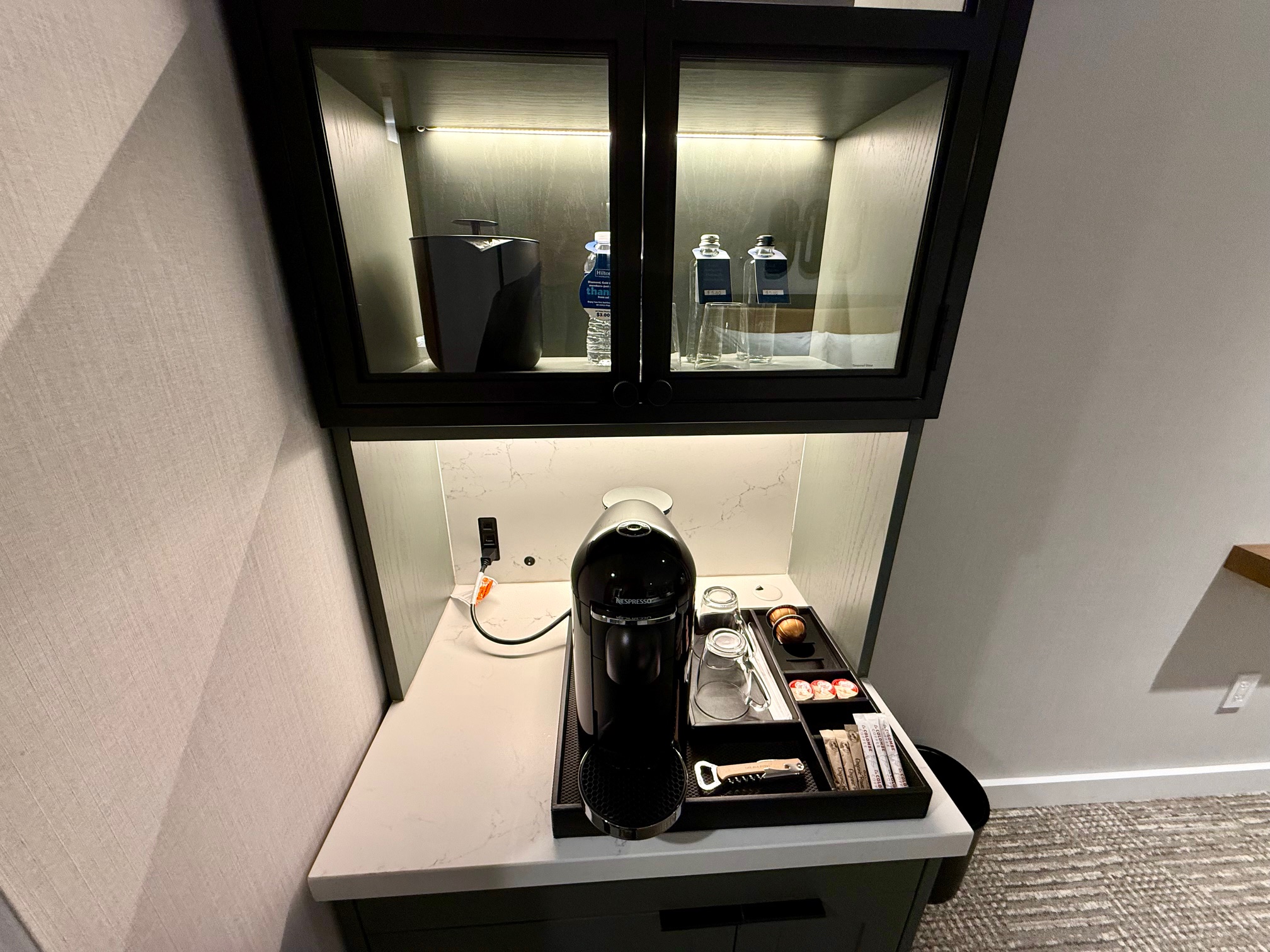 a coffee machine on a counter