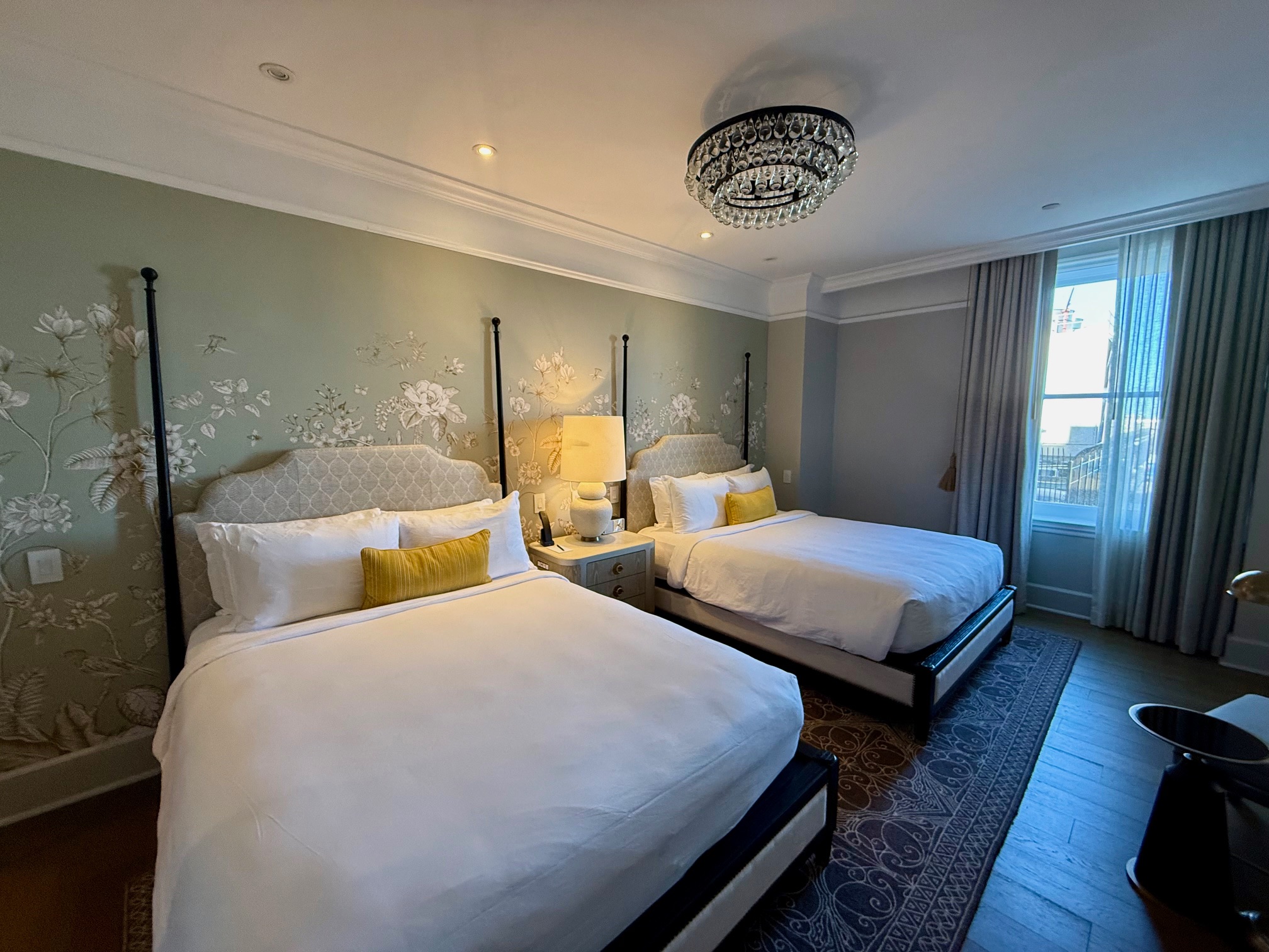 a room with two beds at the Ritz Carlton New Orleans