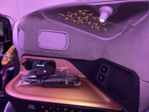 a close up of a seat