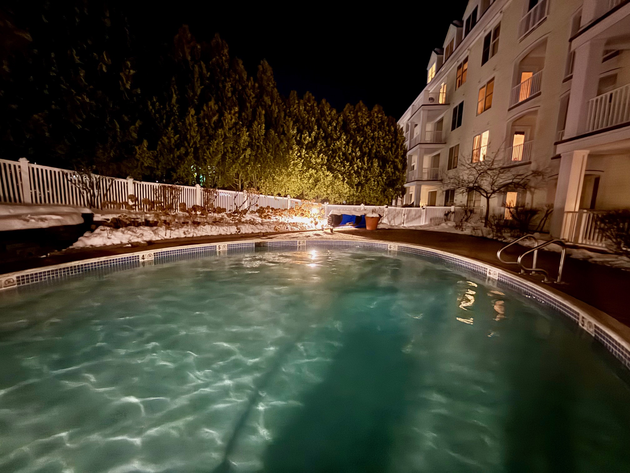 a pool with at the Long Trail House Stratton