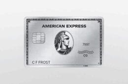 The Platinum Card from American Express featuring silver metallic design and centurion icon at center