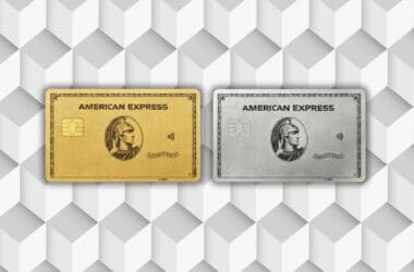 A side by side image of the American Express Gold Card and Platinum Card from American Express