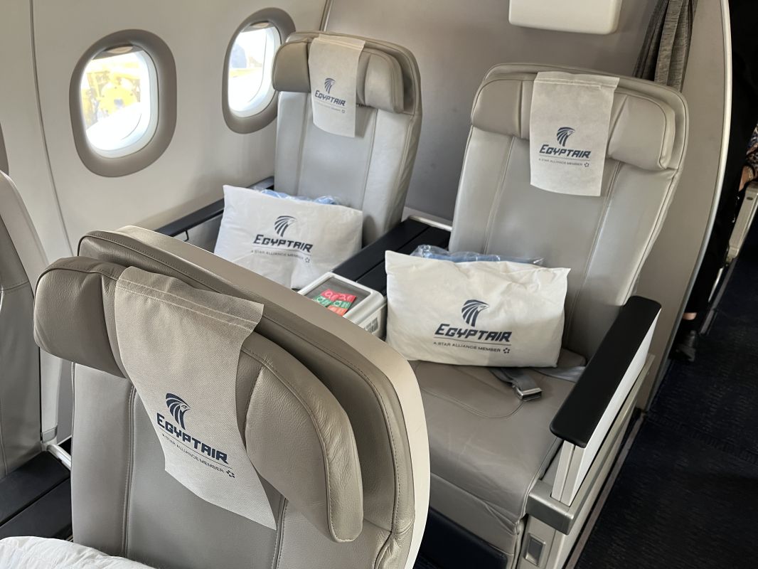 a plane with seats and windows