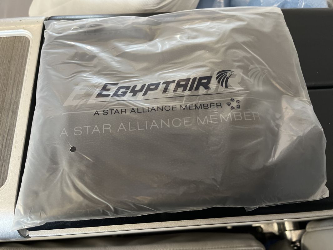 a plastic bag on a black surface