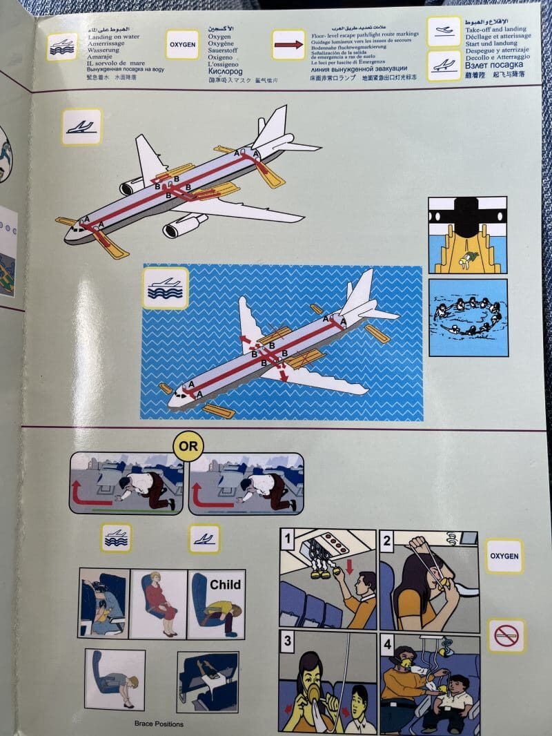 a book with instructions and pictures of an airplane