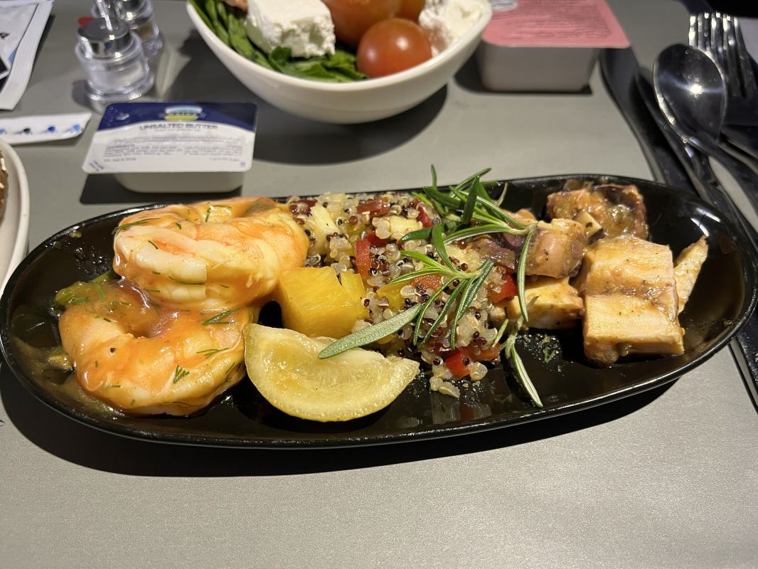 a plate of food on a table