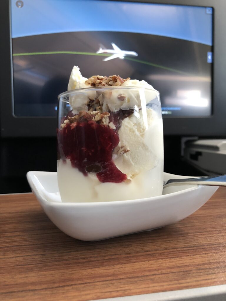 American Airlines Ice Cream Sundae
