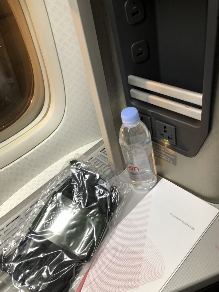 Bottle of Water and Amenity Kit