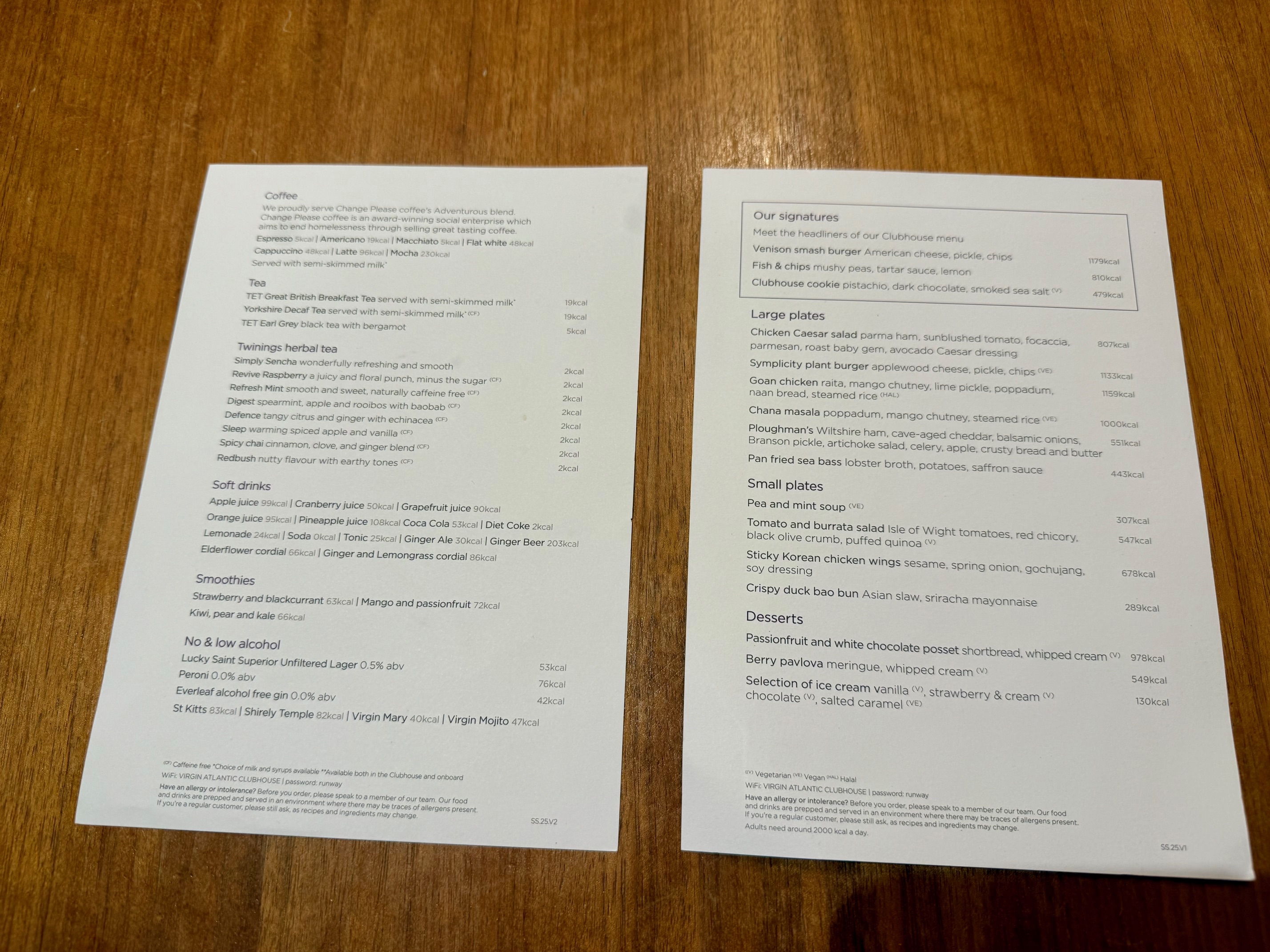 a pair of papers on a table