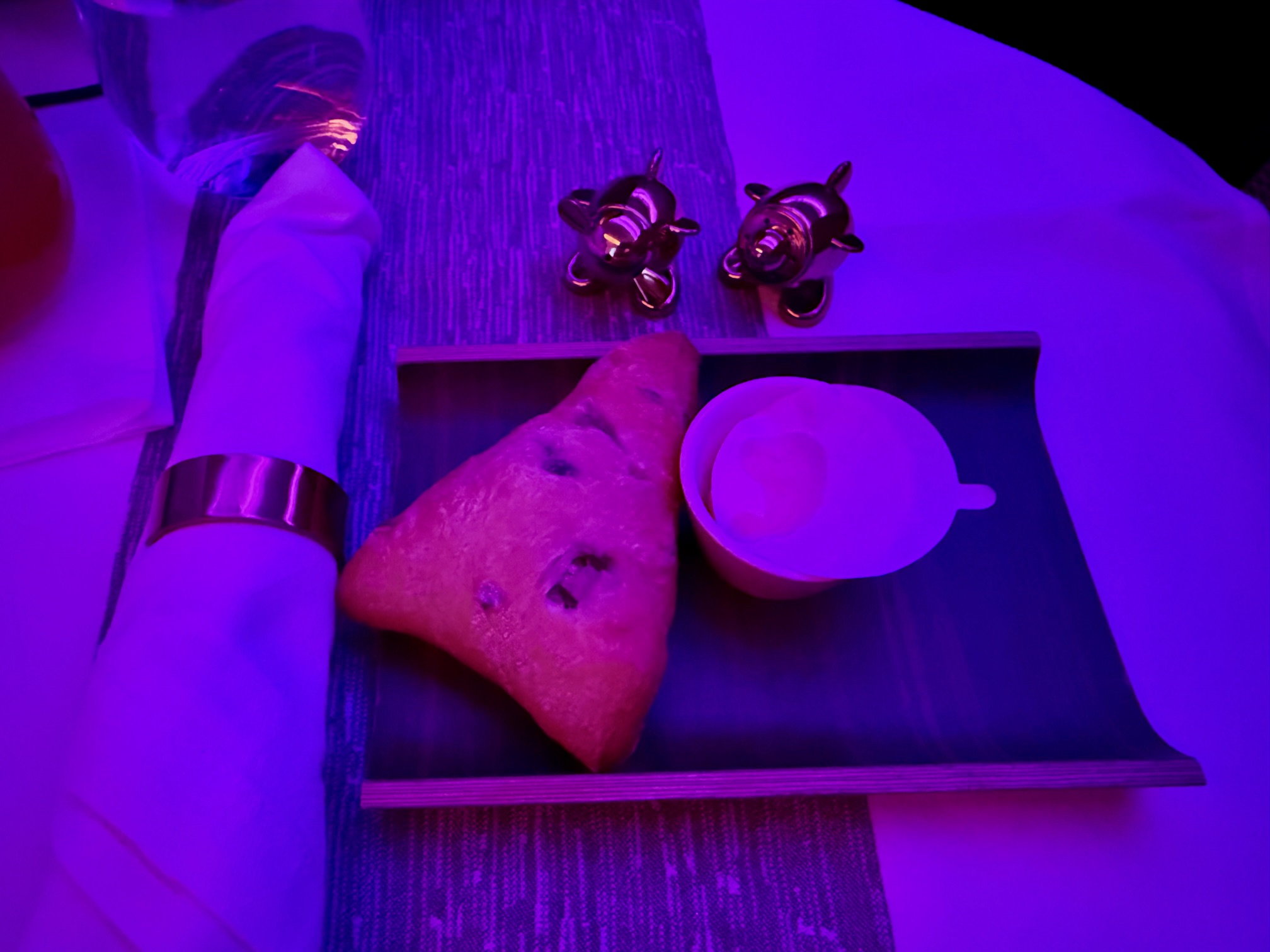 a plate with food on it