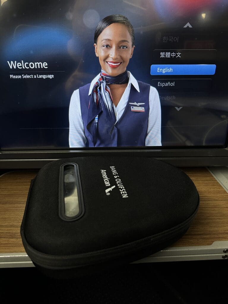 IFE Screen and Headphones