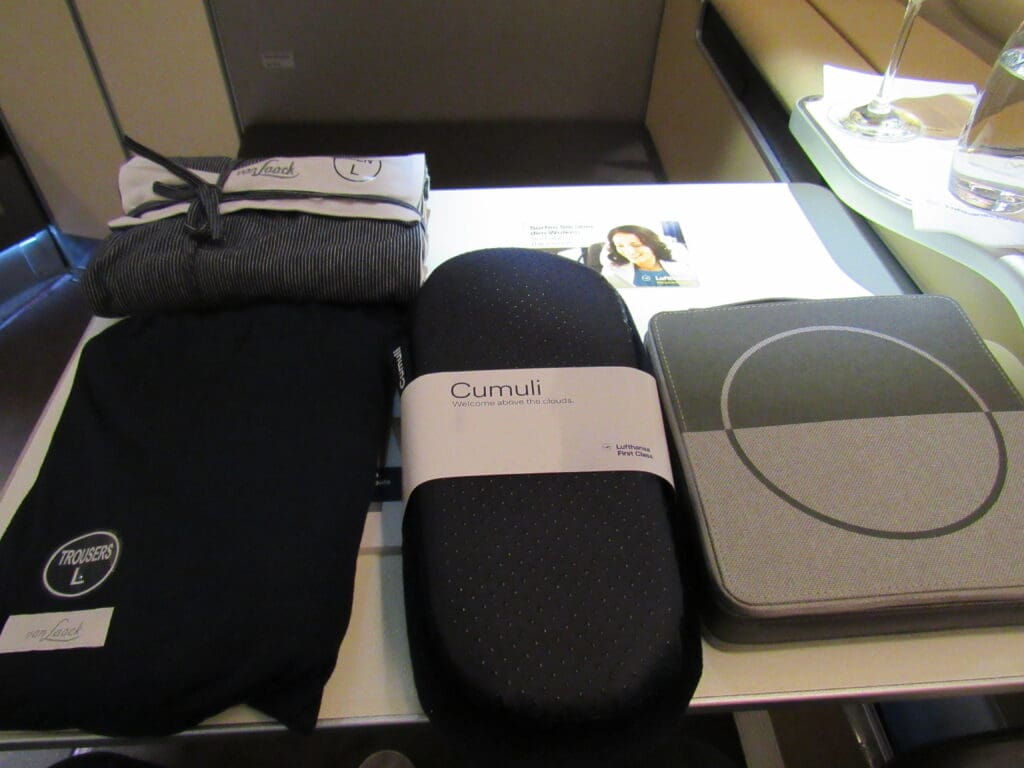 Lufthansa First Class Amenities
