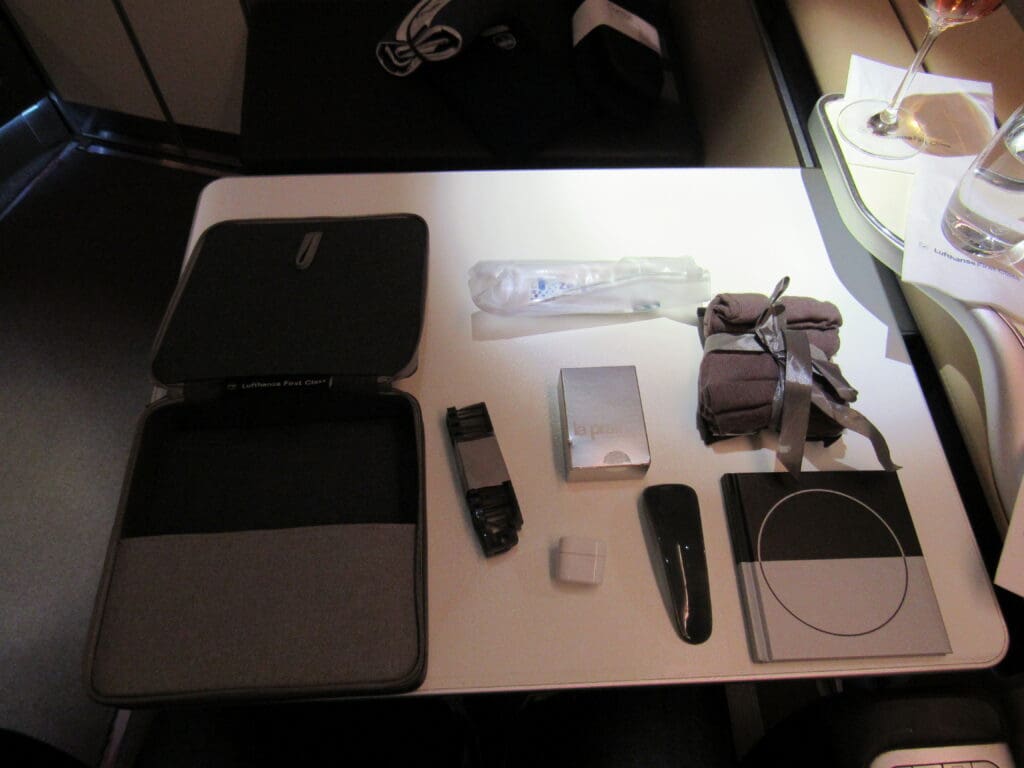 Lufthansa First Class Amenity Kit Content