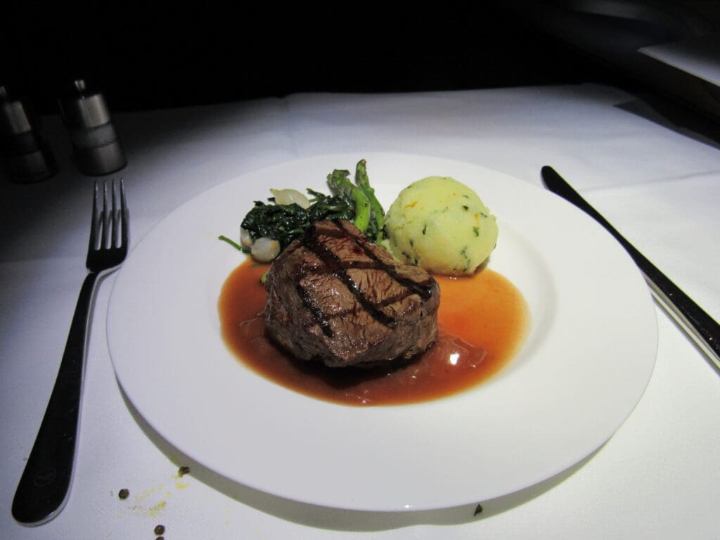 a plate of food on a table