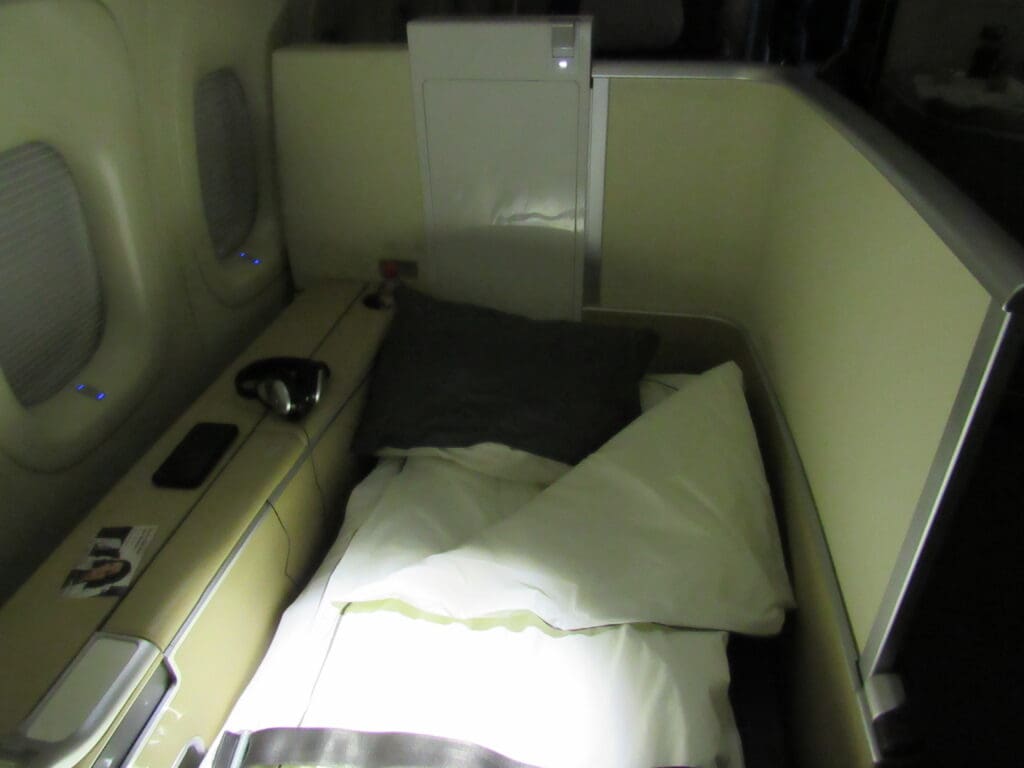 Lufthansa First Class Bedding