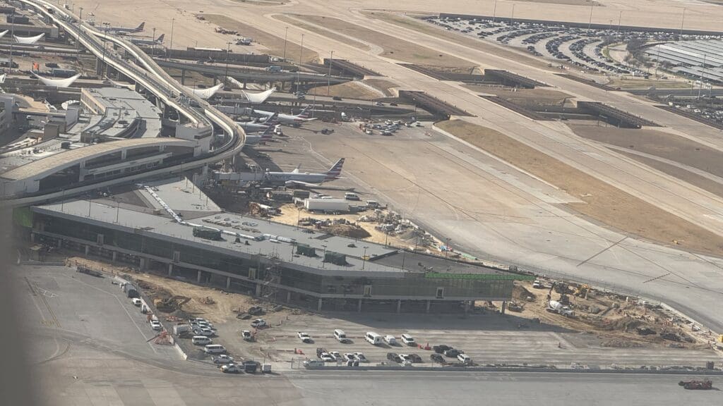 an airport with many airplanes