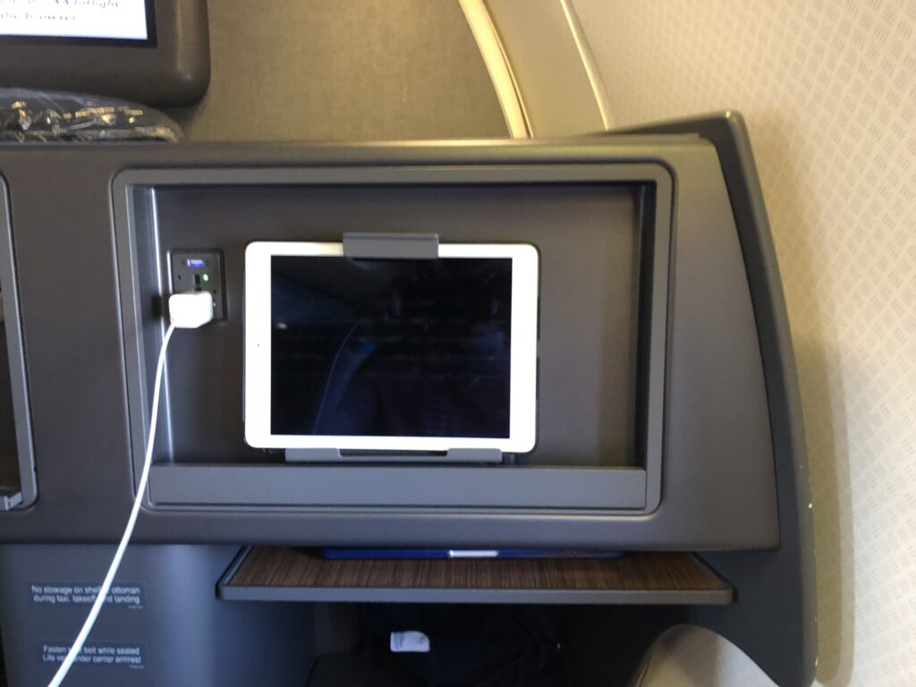 iPad where there should have been an IFE Screen