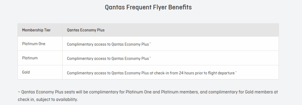 Qantas Economy Plus Access Rules