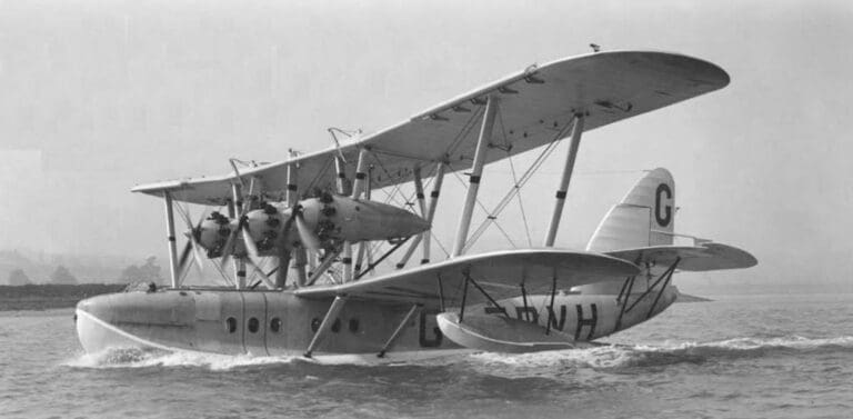 an airplane with multiple propellers