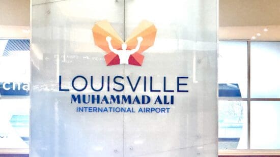 a sign on a glass wall