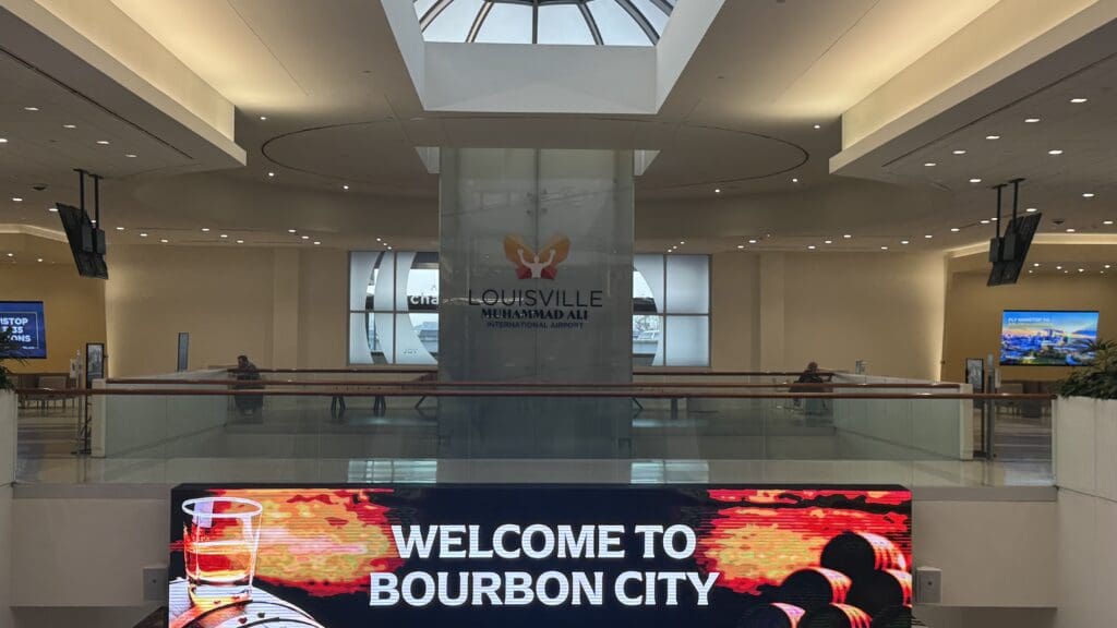 a large glass ceiling with a skylight