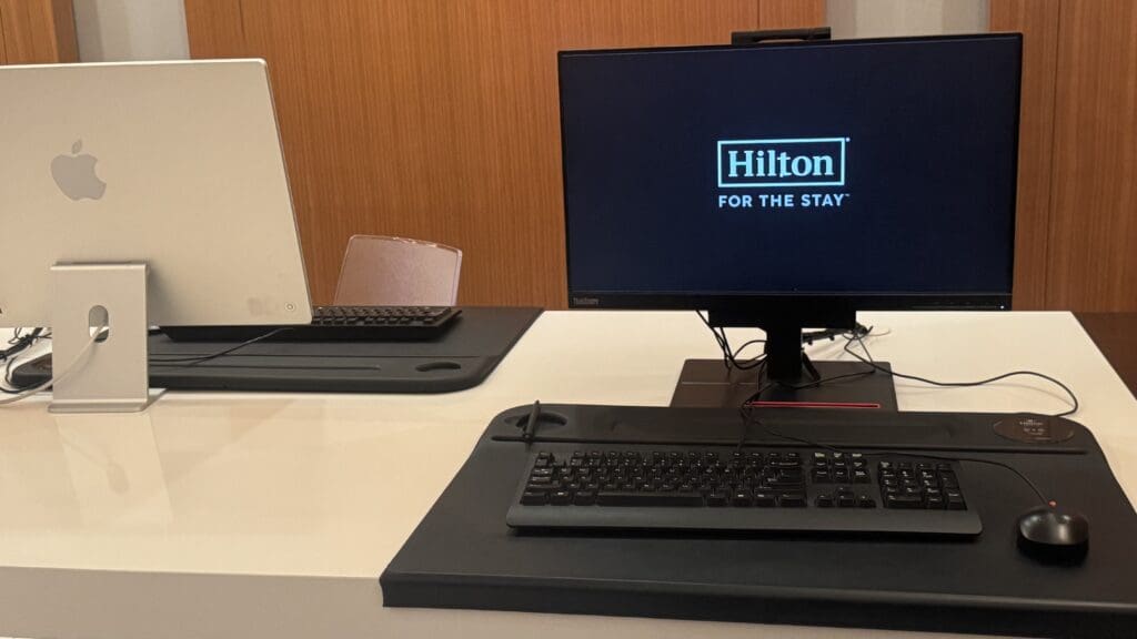 a computer on a desk