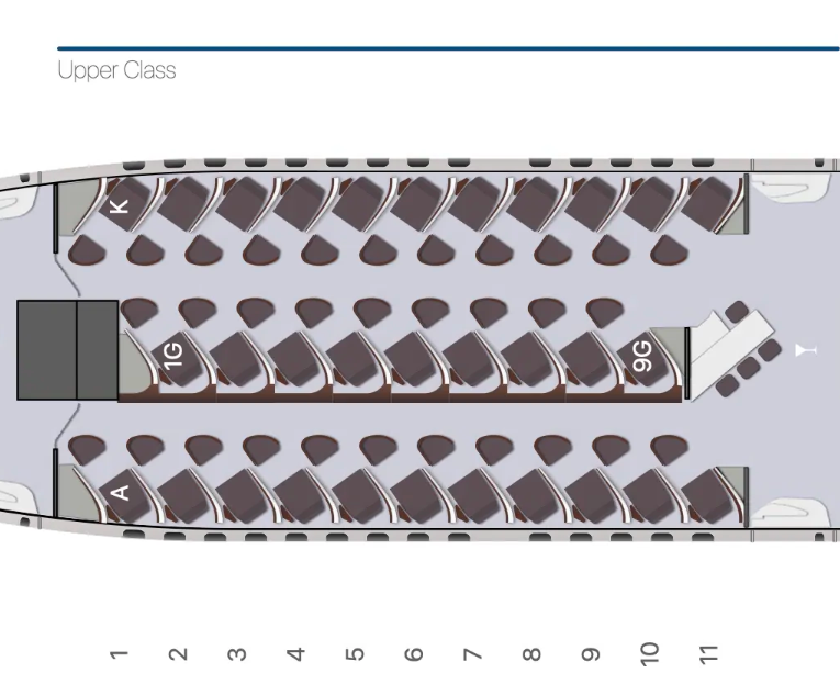 Virgin Atlantic 787-9 Upper Class Seat Map