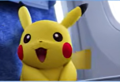 Happy Pikachu on an ANA Disembarkation Video