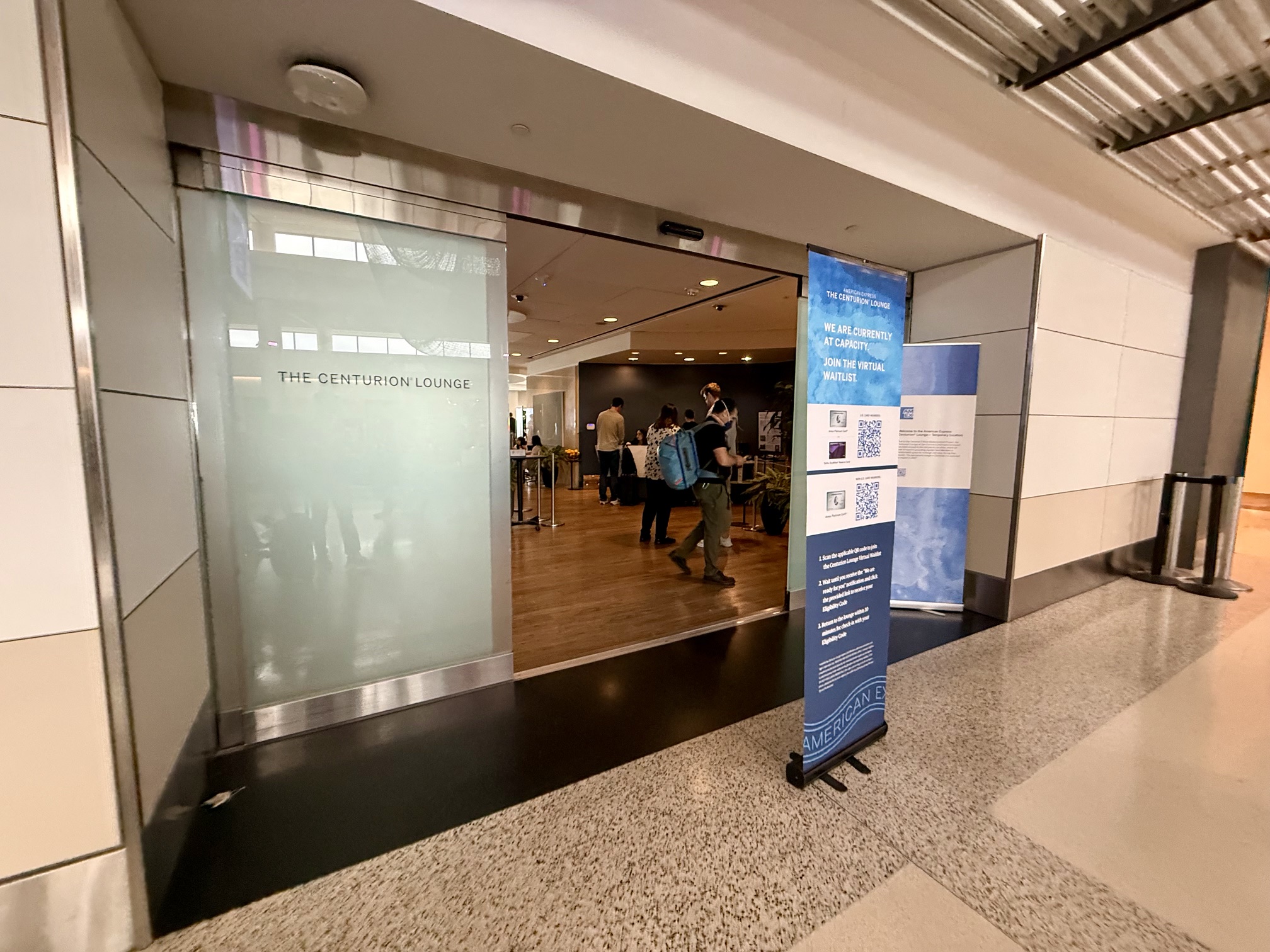 Temporary AMEX Centurion Lounge San Francisco